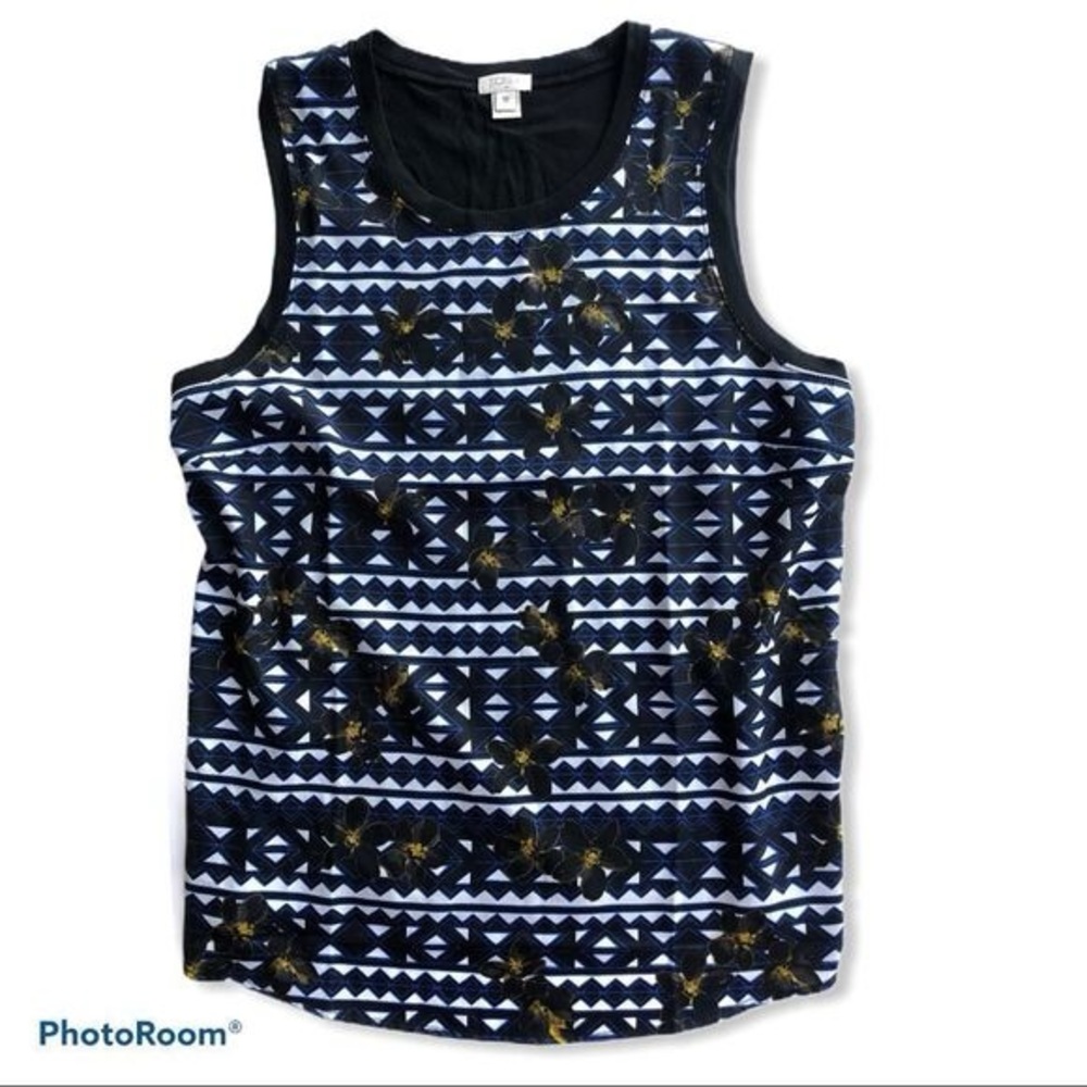 J CREW graphic print floral tank